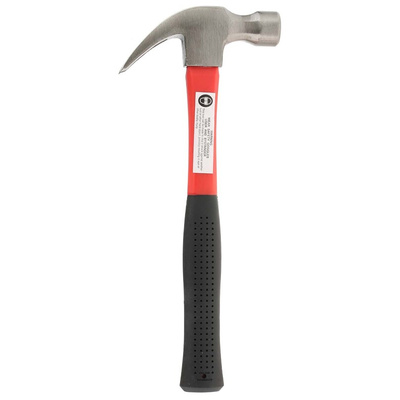 RS PRO Steel Claw Hammer with Fibreglass Handle, 567g