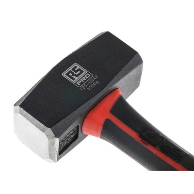 RS PRO Carbon Steel Lump Hammer with Fibreglass Handle, 1.5kg