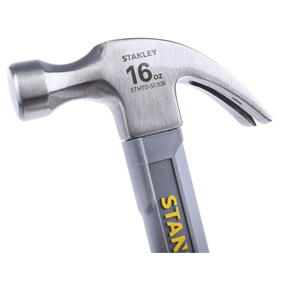 Stanley Carbon Steel Claw Hammer with Fibreglass Handle, 450g