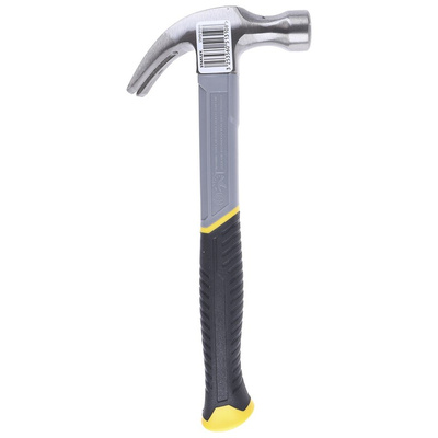 Stanley Carbon Steel Claw Hammer with Fibreglass Handle, 570g