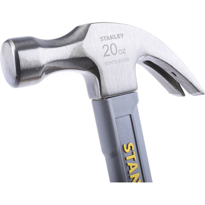 Stanley Carbon Steel Claw Hammer with Fibreglass Handle, 570g
