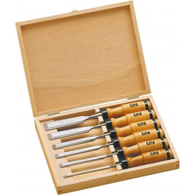 SAM 6 Piece Steel Wood Chisel, 23.2 Blade Width