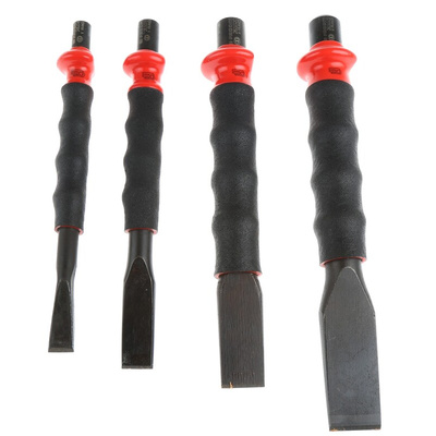 Facom 4 Piece Steel Cold Chisel Set, 15.0 mm, 20.0 mm, 25.0 mm Blade Width