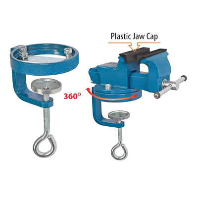 RS PRO Bench Vice x 37.5mm 75mm x 45mm, 1.8kg