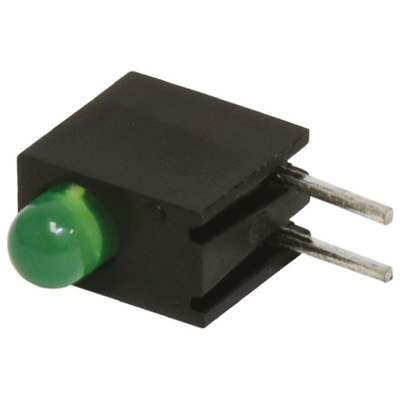 Bivar H101CGD, Green Right Angle PCB LED Indicator, Through Hole 2.8 V