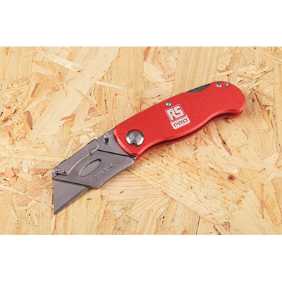 RS PRO Safety Knife with Straight Blade, Retractable