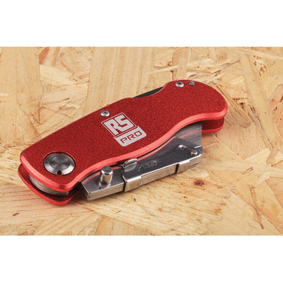 RS PRO Safety Knife with Straight Blade, Retractable