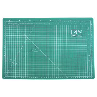 RS PRO 10mm Green Cutting Mat, L450mm x W300mm