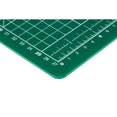 RS PRO 10mm Green Cutting Mat, L300mm x W220mm