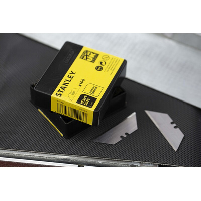 Stanley Flat Safety Knife Blade, 100 per Package