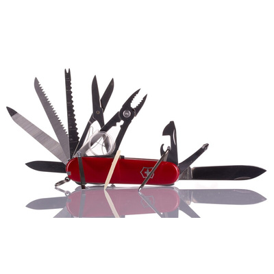 Swiss Army Knife Swiss Champ Straight, Multitool Knife, 91mm Closed Length, 185g