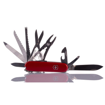 Swiss Army Knife Swiss Champ Straight, Multitool Knife, 91mm Closed Length, 185g