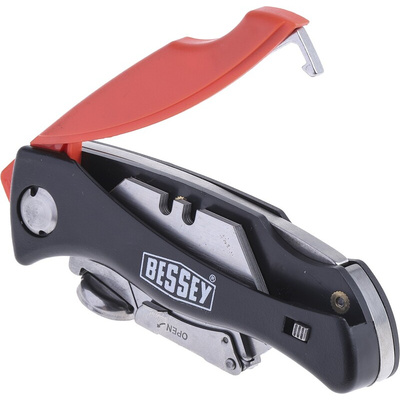 Bessey Safety Knife with Straight Blade, Retractable