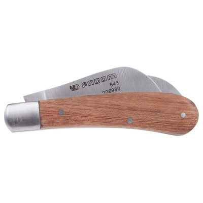 Facom Twin-Blade Twin Electrician Knife, 100mm Closed Length, 115g
