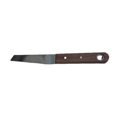 Wood 102 mm Shoe Knife  With Polished Blade