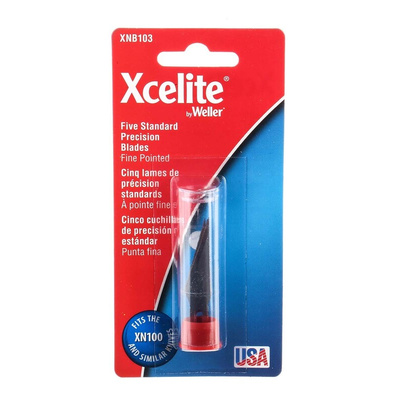 Weller Xcelite Fine Point Diagonal Safety Knife Blade, 5 per Package
