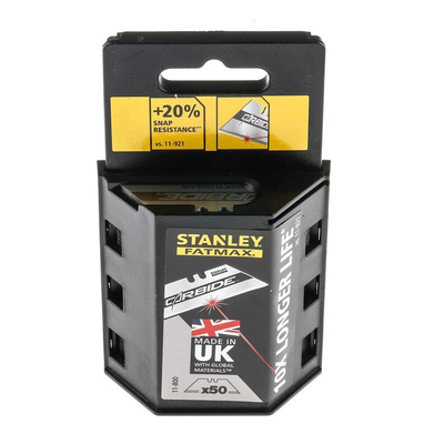 Stanley Flat Safety Knife Blade, 50 per Package