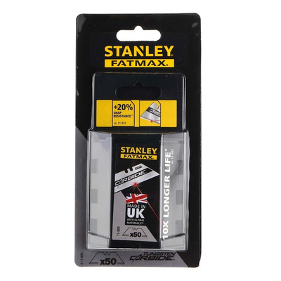 Stanley Flat Safety Knife Blade, 50 per Package