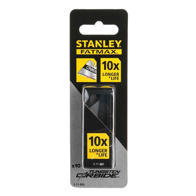 Stanley Flat Safety Knife Blade, 10 per Package