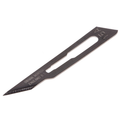 Swann-Morton Carbon Steel Scalpel Blade, 15A, 100 per Package