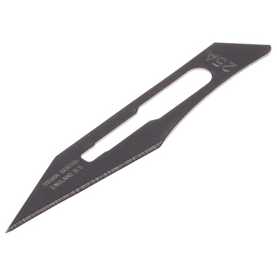 Swann-Morton Carbon Steel Scalpel Blade, 25A, 100 per Package