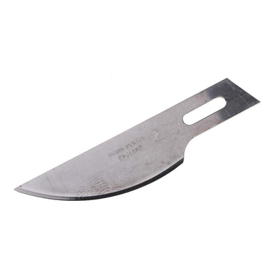 Swann-Morton Carbon Steel Curved Scalpel Blade, No.2, 50 per Package