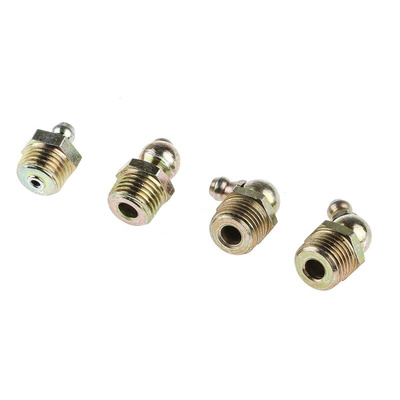 RS PRO Grease Nipple Kit Contains H1 Straight 1/4 in BSP (x50); H2-45 1/4 in BSP (x50); H3-90 1/4 in BSP (x50); Box