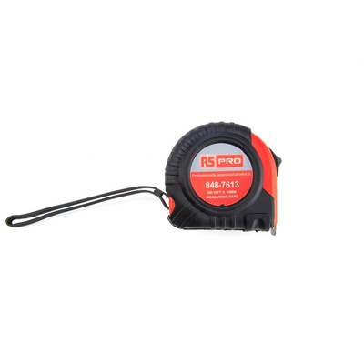 RS PRO 5m Tape Measure, Metric & Imperial, With RS Calibration