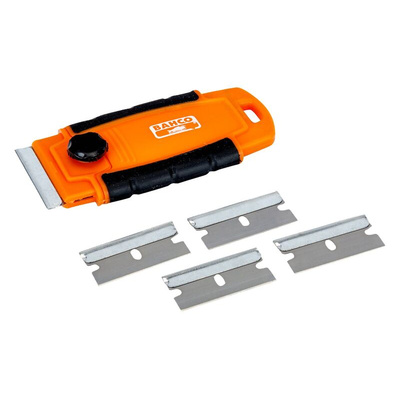 Bahco Plastic Window Scraper, 1 Scraper + 4 Blades piece