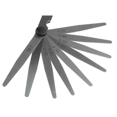 RS PRO Steel Feeler Gauge, 10 Blades