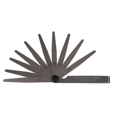 RS PRO Steel Feeler Gauge, 10 Blades