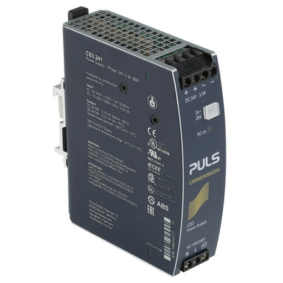 PULS DIMENSION C-Line Switch Mode DIN Rail Panel Mount Power Supply 100 → 240V ac Input Voltage, 24V dc Output