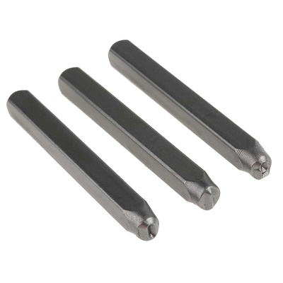 RS PRO 4mm x 9 Piece Engraving Punch Set, (0 → 8)