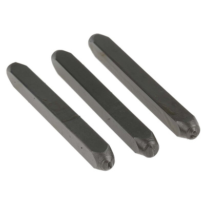 RS PRO 2.5mm x 9 Piece Engraving Punch Set, (Numbers: 0 → 9)