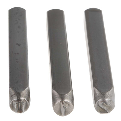 RS PRO 6mm x 9 Piece Engraving Punch Set, (0 → 9)