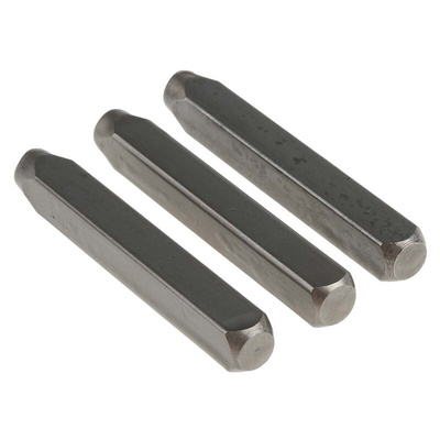 RS PRO 6mm x 9 Piece Engraving Punch Set, (0 → 9)