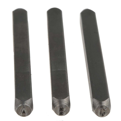 RS PRO 4mm x 27 Piece Engraving Punch Set, (Letters: A → Z, (&))
