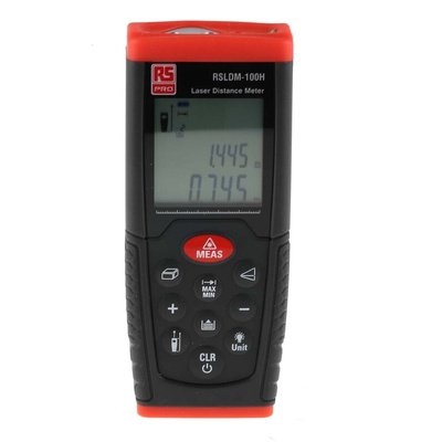 RS PRO RSLDM-100H Laser Measure, 0.05 → 100m Range, ±1.5 mm Accuracy