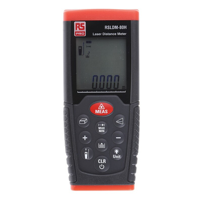 RS PRO RSLDM-80H Laser Measure, 0.05 → 80m Range, ±1.5 mm Accuracy