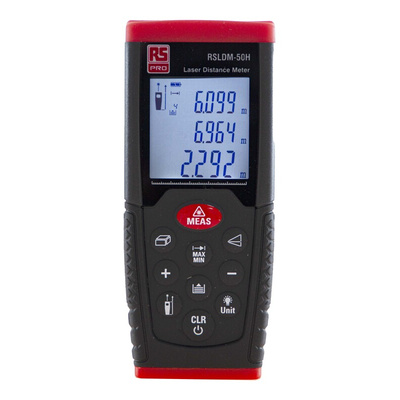 RS PRO RSLDM-50H Laser Measure, 0.05 → 50m Range, ±1.5 mm Accuracy