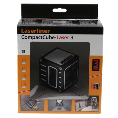 Laserliner CompactCube-Laser 3, 635nm Red, 3 Line Laser Level