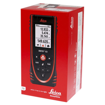 Leica X3 Laser Measure, 0.05 → 150m Range, ±1 mm Accuracy