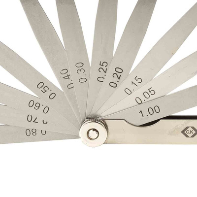 CK T3527M 413 Steel Feeler Gauge, 13 Blades