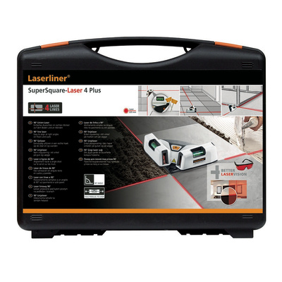 Laserliner SuperSquare-Laser 4 Plus, 635nm Red, 4 Line Laser Alignment Tool