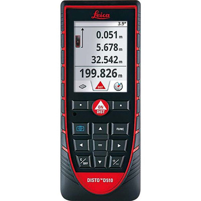 Leica D510 Laser Measure, 0.05 → 200m Range, ±1 mm Accuracy, PreCal