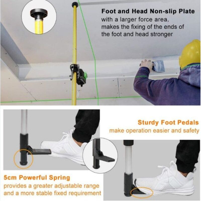 RS PRO Telescopic Pole, For Use With Floor to Ceiling Support, 3.6m Height