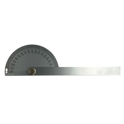 0 - 180° Imperial, Metric  Vernier  Bevel Protractor, 195 mm Steel Blade