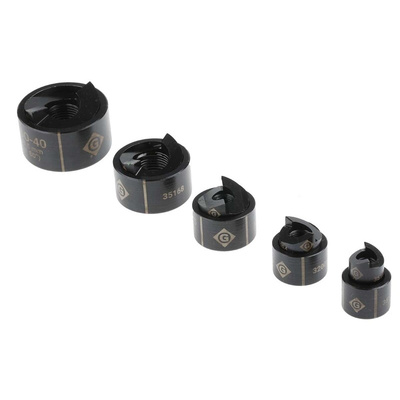 Greenlee , 10 Piece Punch and Die Tool, ISO 16, ISO 20, ISO 25, ISO 32, ISO 40, Circular, Hand Operation
