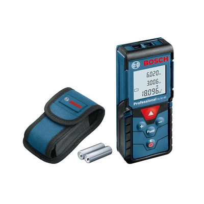 Bosch GLM 40 Laser Measure, 0.15 → 40m Range, ±1.5 mm Accuracy