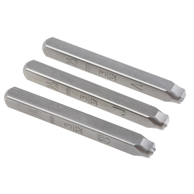 RS PRO 2.5mm x 27 Piece Engraving Letter Punch Set, (Letters: A → Z)